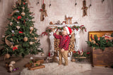 The Warm Background of Christmas Indoor Decorations Backdorps For Party Ideas IBD-19214 - iBACKDROP