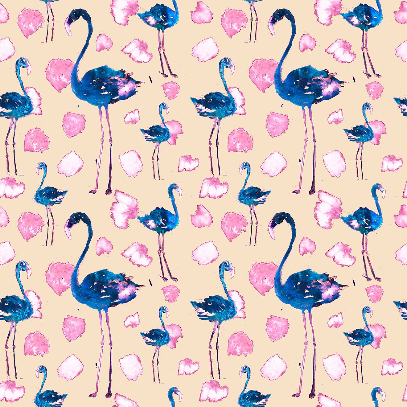 Cute Animal Background Watercolor Flamingo Decorative Backdrop Photography IBD-19998 - iBACKDROP-Animal Backdrops, Baby Kid Backdrops, Flamingo, For Photography, Patterned Backdrops, Photo Background, Photography Background, Portrait Photo Backdrop, Watercolor