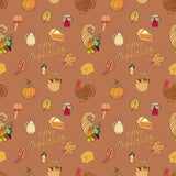 Festival Thanksgiving Cartoon Food Background Patterned Backdrops for Party IBD-19645