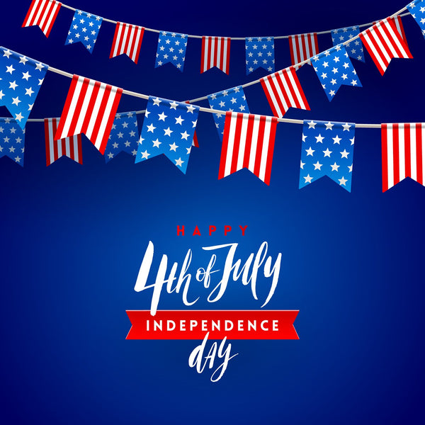 Flag Hanging Blue Backgrounds Happy Independence Day Backdrop for Phot ...
