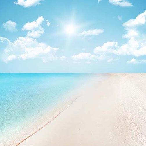 Scenic Backdrops Beach Backdrop Sky Backgrounds Blue Ocean G-227 - iBACKDROP