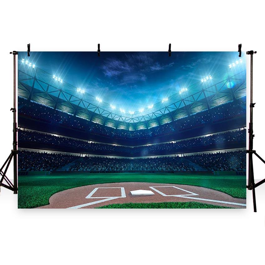 Baseball Background Sports Backdrop G-280 - iBACKDROP-Love Backdrop, Patterned Backdrops, Themed Patterned Backdrops, Valentine's Day Backdrops, Valentines Day Backdrop
