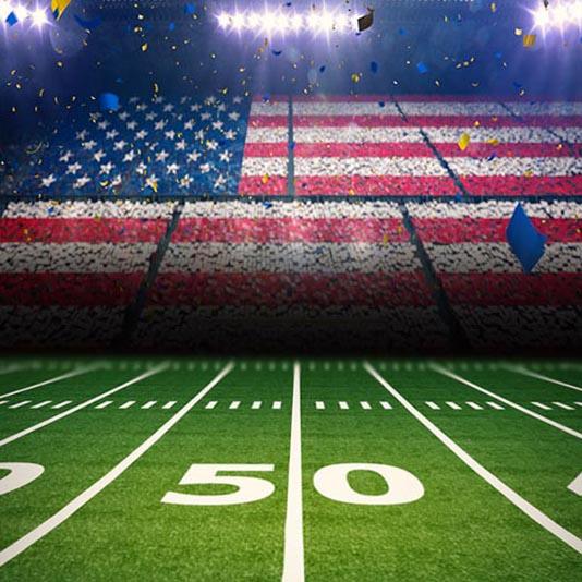 Football Background Green Backdrops G-366 - iBACKDROP