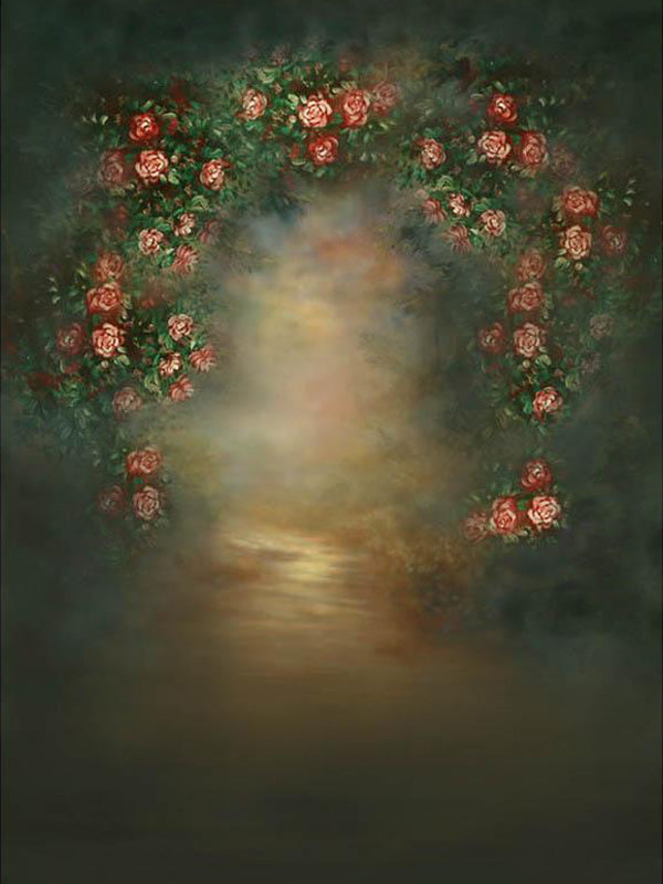 Patterned Backdrops Flower Backdrop Blurry Backgrounds G-436 size: 5x6.5