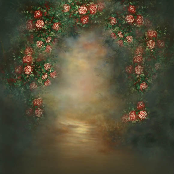 Patterned Backdrops Flower Backdrop Blurry Backgrounds G-436 size: 10x10