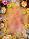 Abstract Primula Flower Background Wall GY-145