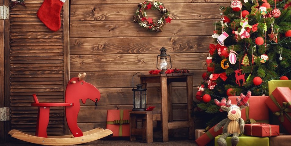 Trojan Horse Christmas Scene Background Photography Backdrops IBD-19213