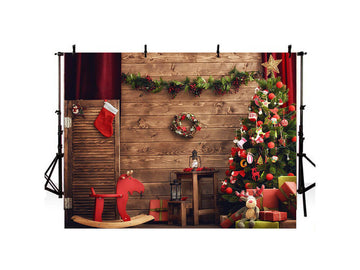 Trojan Horse Christmas Scene Background Photography Backdrops IBD-19213