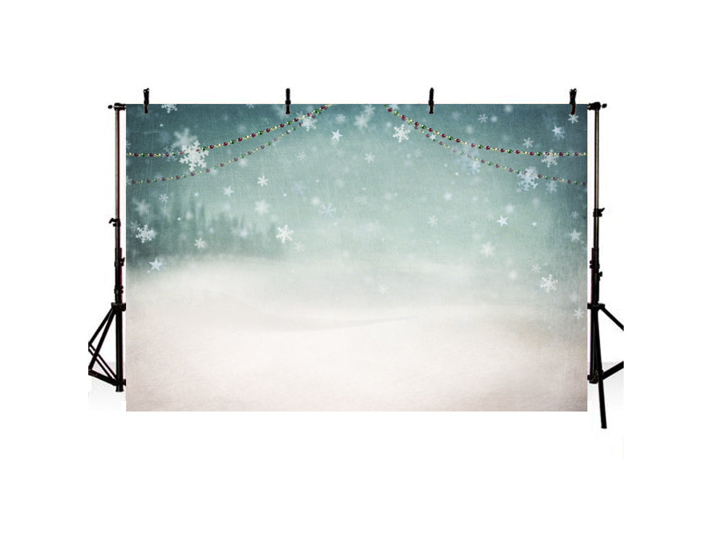 Lighgt Blue Snowflake Christmas Backdrop IBD-246958
