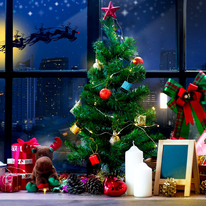 Christmas Interior Decoration Snata Christmas Tree Backdrop IBD-246962 size: 10x10