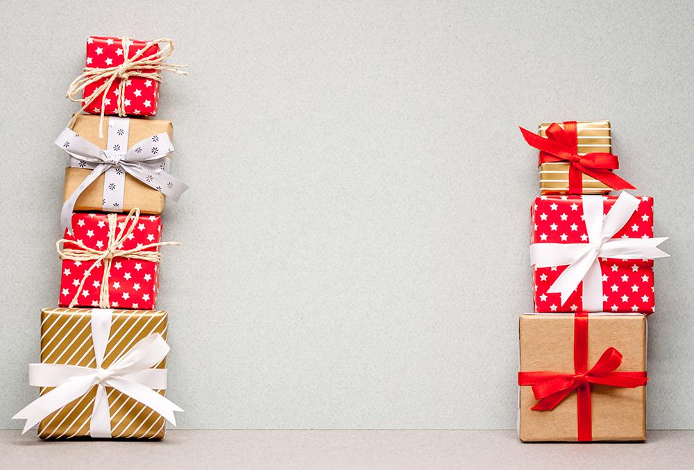 Pile of Presents Wall Background Christmas Backdrops IBD-19413 - iBACKDROP