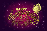 Purple Elegant Thanksgiving Background Photography Backdrops IBD-19693