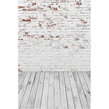 Brick Wall Backdrop White Backdrop Grung Background White Wall S-2968 size:1x1.5