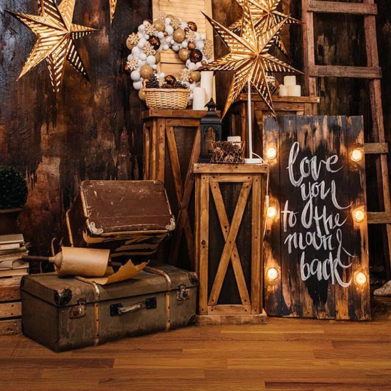 Festival Backdrops Christmas Background Blackboard Backdrop S-3245