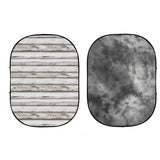 Double-sided Abstract Texture/Brick Collapsible Backdrop 5'W(1.5m)x6.5'H(2.0m) IBD-ZA04