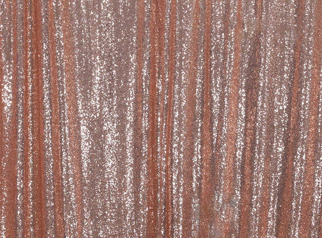 Rose Gold Sequins Backdrop Sequin Fabric Mermaid Sequin Fabric IBD-24149 (With Pocket) - iBACKDROP-reversible sequin fabric, rose gold sequins, sequin fabric, stretchy sequin fabric