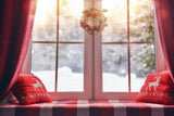 Window Decoration For Snow Background Christmas Backdrop IBD-H19155