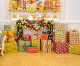 A Pile of Gifts Christmas Backdrops For Party Ideas IBD-19210