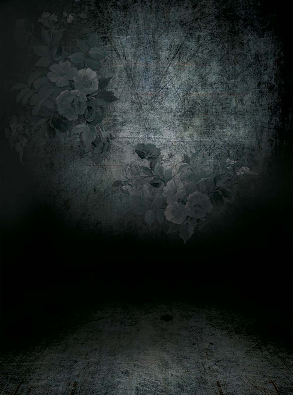 Abstract Dark Gray Flower Backdrops for Photography GY-018