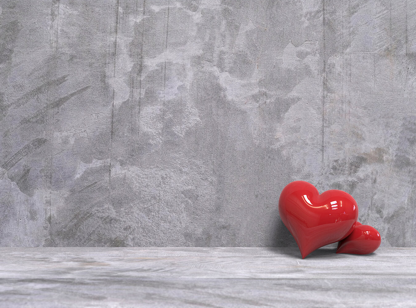 Abstract Grey Wall With Red Heart For Valentine's Day Studio Portrait Photography Backdrop IBD-24404