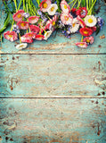 Artistic Small Fresh Style Background Outdoor Board Wildflower Photography Backdrop IBD-20053