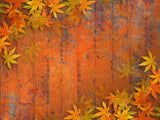 Autumn Maple Leaf Background Wood Backdrops for Photography IBD-19359 - iBACKDROP-Autumn Backdrops, Fall Backdrop, Fall Backdrops, Fall Photography Backdrops, Season Backdrops, Tree Backdrops