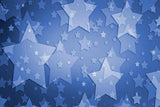 Baby Blue Background White Overlapping Star Backdrops for Photography IBD-19741 - iBACKDROP-Blue Background, Overlapping Star Backdrops, photo backdrop, photography backdrop