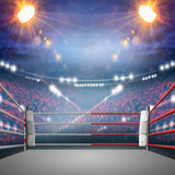 Background of Sports Fighting Arena Stage Photography Backdrop IBD-19748 - iBACKDROP-Arena Stage Photography Backdrop, photo studio backdrops, professional photo backdrops, Sports Fighting backdrop