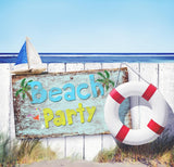 Beach party background Children Photography Backdrops IBD-19334 - iBACKDROP-Baby Kid Backdrops, Beautiful Backdrops, Cartoon Fairytale Backdrops, Green Backdrop, Jungle Backdrop, Tree Backdrops