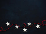 Black Backdrop Decor With White Stars For Photography IBD-24443