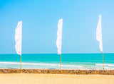 Blue Scenic Background Flag Sea Beach Tourism Photo Backdrops IBD-19840