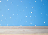 Blue Wall Star Board Background Fresh Theme Portrait Photography Backdrop IBD-19881 - iBACKDROP-Baby Photo Background, Blue Wall Star Board Background, For Photography, Fresh Theme, Photography Background, Portrait Photography backdrops, Wood Backdrop, Wood Backdrops, Wooden Backdrop