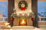 Burning Furnace of Christmas Decorations Festival Backdrops IBD-19395