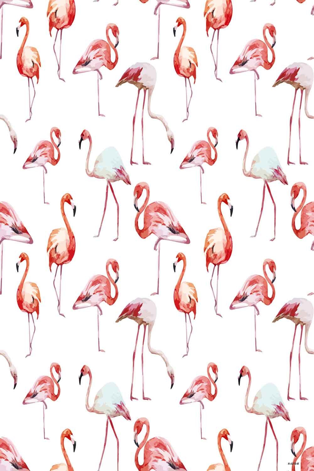 Baby Shower Backdrops Red Backdrops  Flamingo Backgrounds CM-S-1272-E - iBACKDROP-backdrop for pictures, custom, custom backdrop banner, diy photo backdrop, photography backdrop, pink backdrop