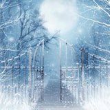 Baby Backdrops Snowy Backdrop Winter Wonderland Background CM-ST-071 - iBACKDROP-Baby Kid Backdrops, barn door backdrop, Cartoon Fairytale Backdrops, Snowy Backdrop, win, wint, winte, Winter Wonderland Backdrops