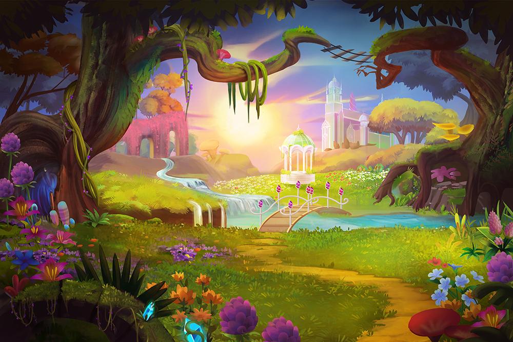 Cartoon Children Background Baby Backdrops IBD-19335 – iBACKDROP