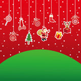 Cartoon Santa Background Christmas Photography Backdrops IBD-19318