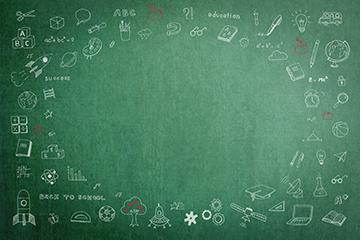Childhood Imagination Painting on Blackboard Background IBD-19635 - iBACKDROP