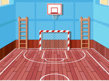 Children Cartoon Indoor Stadium Background Sport Photography Backdrop IBD-19886 - iBACKDROP-backdrop for photography, backdrop photography, For Photography, Photography Background, portrait backdrop, portrait backdrops, Portrait Photography backdrops, professional portrait backdrops, Sport Backdrops, Sport Theme, Stadium Background