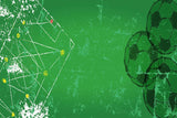 Children's Green Football Background Portrait Photography Backdrop for Baby IBD-19755