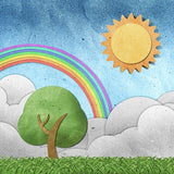 Children's Painting Scenery Texture Background IBD-19578