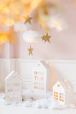 Children's Paper Building Warm Background Photography Backdrops IBD-19283