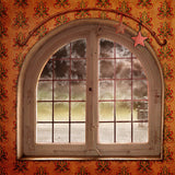 Christmas Background with Star Decoration Window Photography Backdrops IBD-19975 - iBACKDROP-Christmas Background, Door Window Backdrops, For Photography, For Photography Diy Christmas Backdrop, Photography Background, Portrait Photography backdrops, Vintage Backdrop, win, wind, windo