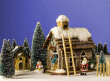 Christmas Cottage Background Festival Backdrops IBD-19373