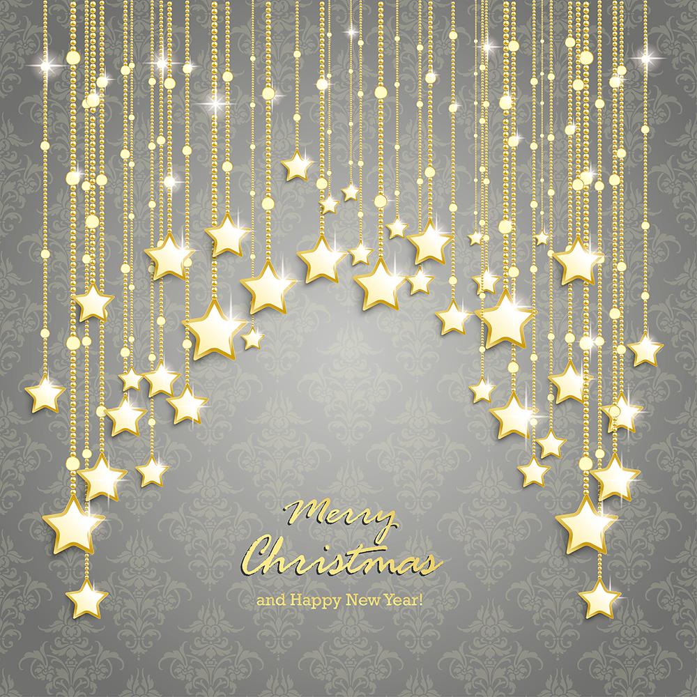 Christmas Star Pendant Background Photography Backdrops IBD-19397