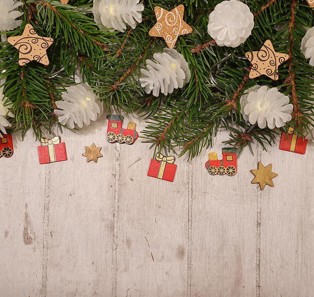Christmas Train Gift Background Festival Backdrops IBD-19426