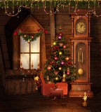 Christmas Tree and Pendulum Decoration Background Photography Backdrops IBD-19313