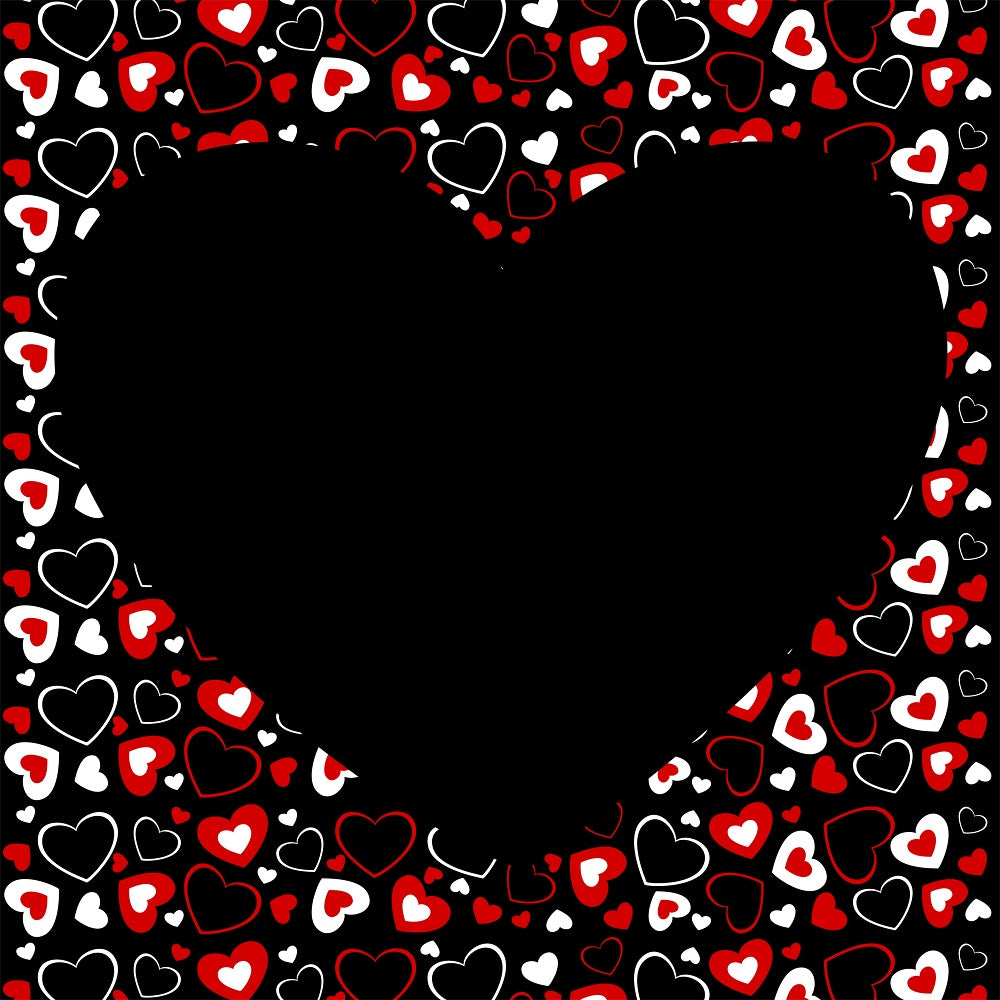 Corlorful Heats Against Black Background For Valentine's Day IBD-24380