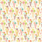 Cute Cartoon Ice Cream Cone Pattern Background Photography Backdrop for Kid IBD-20148