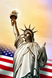 Bunting Backdrop USA Flag Backdrop Statue Of Liberty Background DLR-10-E